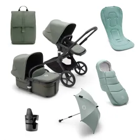 Bugaboo Fox 5 Essential Bundle - Black/Forest Green/Forest Green