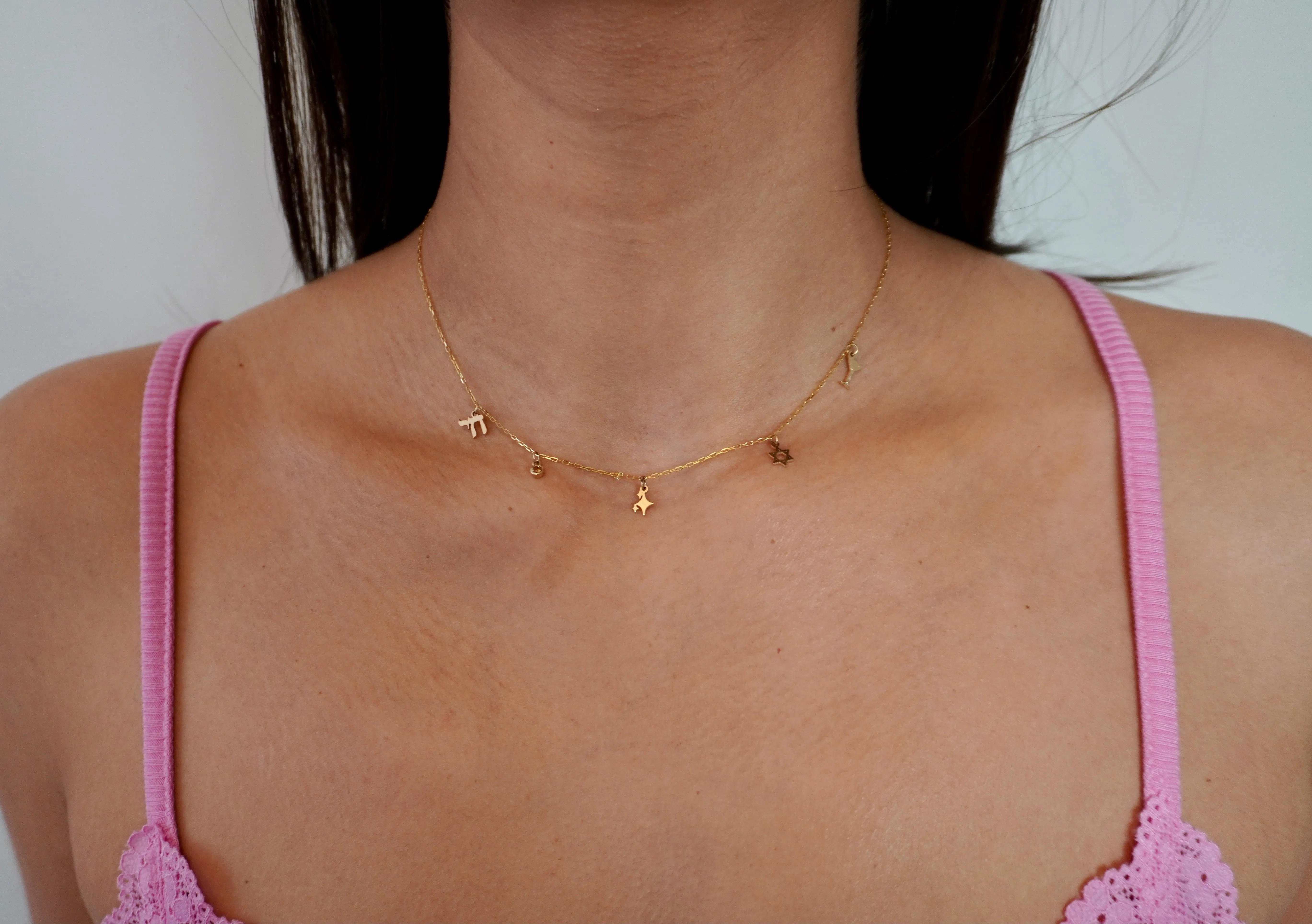 Build Your Own Six Charm Necklace | 10k Yellow Gold