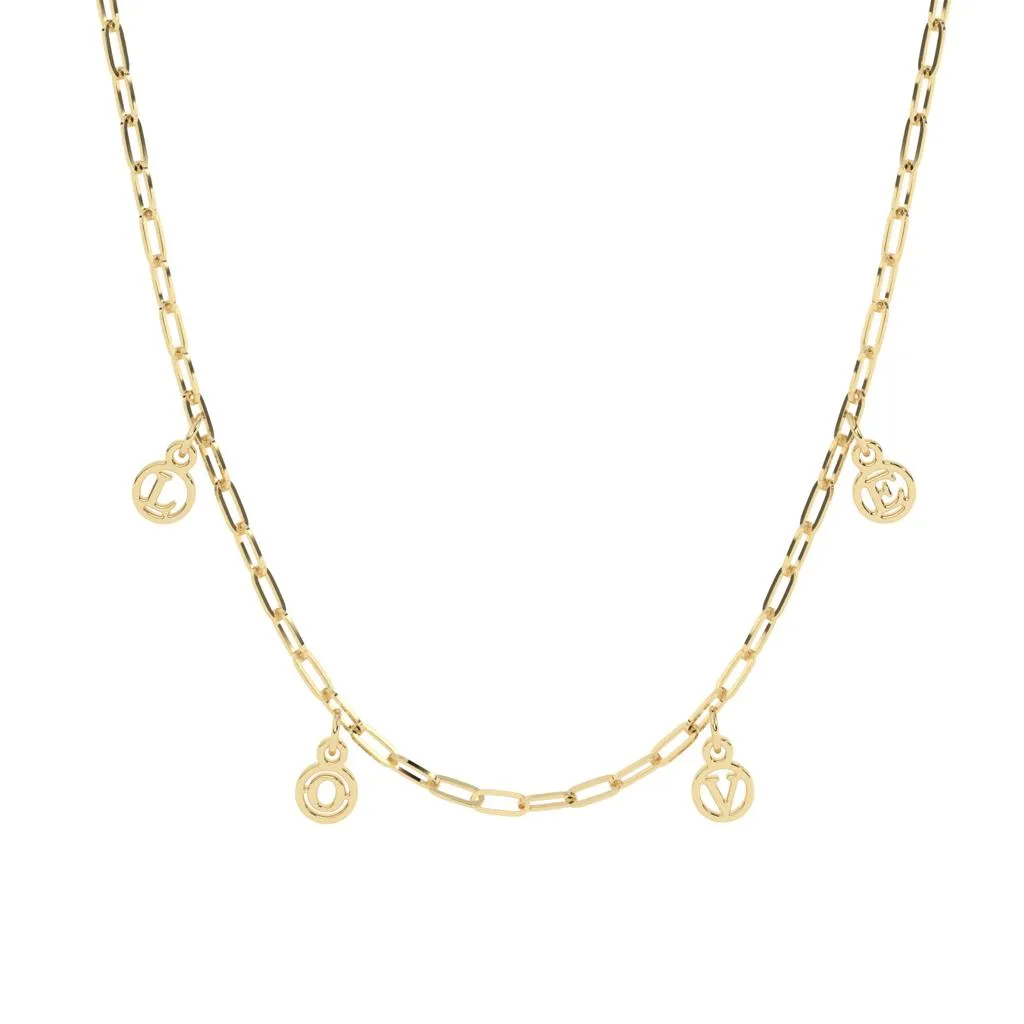 Build Your Own Six Charm Necklace | 10k Yellow Gold