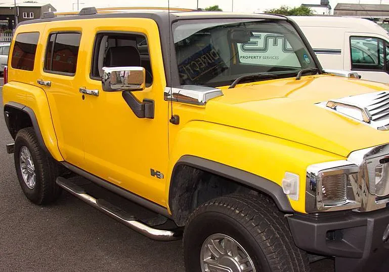 Chromed Door Mirror Covers for Hummer H3