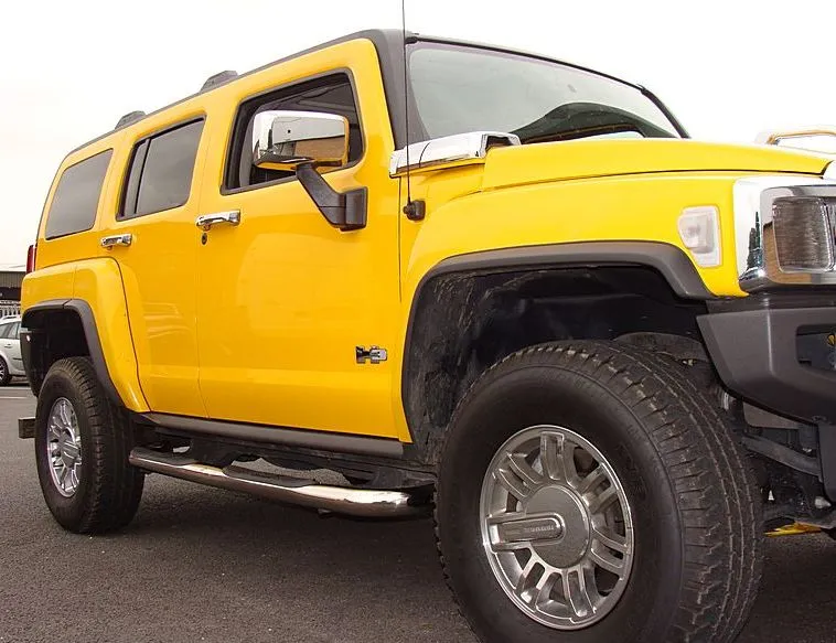 Chromed Door Mirror Covers for Hummer H3