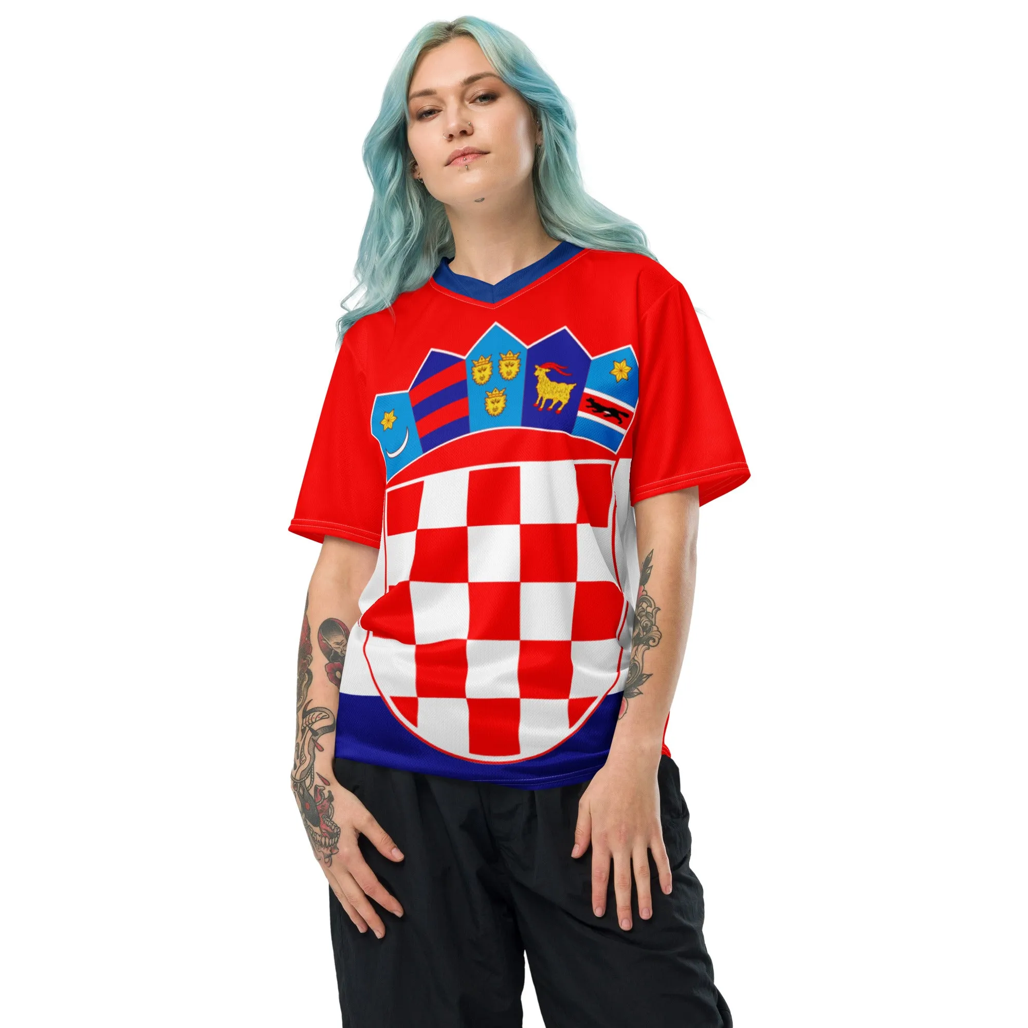 Croatia Flag Sports Jersey T-shirt Sizes 2XS - 6XL