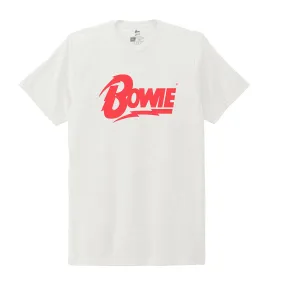 David Bowie Eco T-Shirt Bowie Logo on White