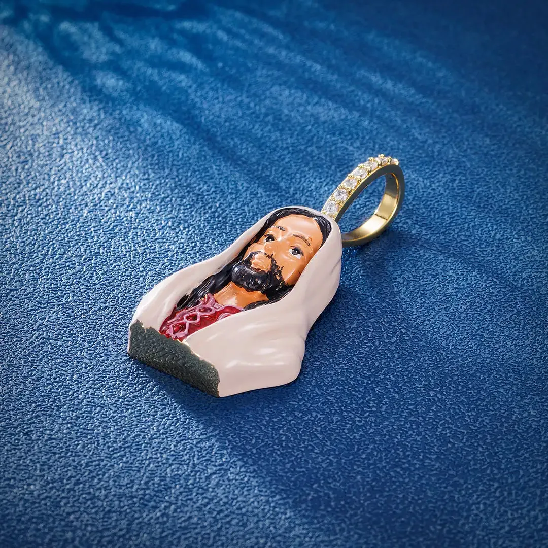 Enamel Jesus Pendant