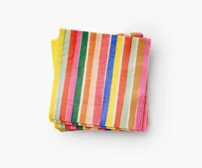 Feliz Cocktail Napkins, Multi Stripe | Rifle Paper Co.