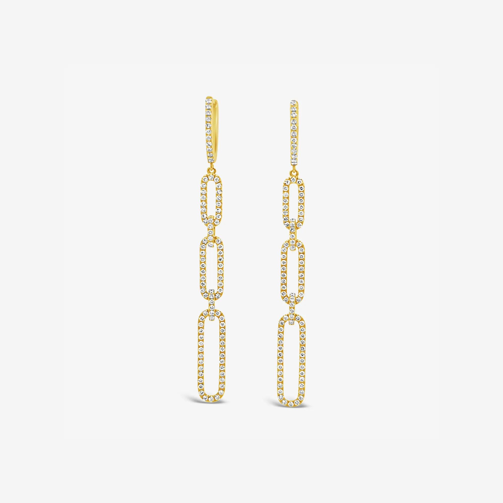 Graduated Link Diamond Earrings