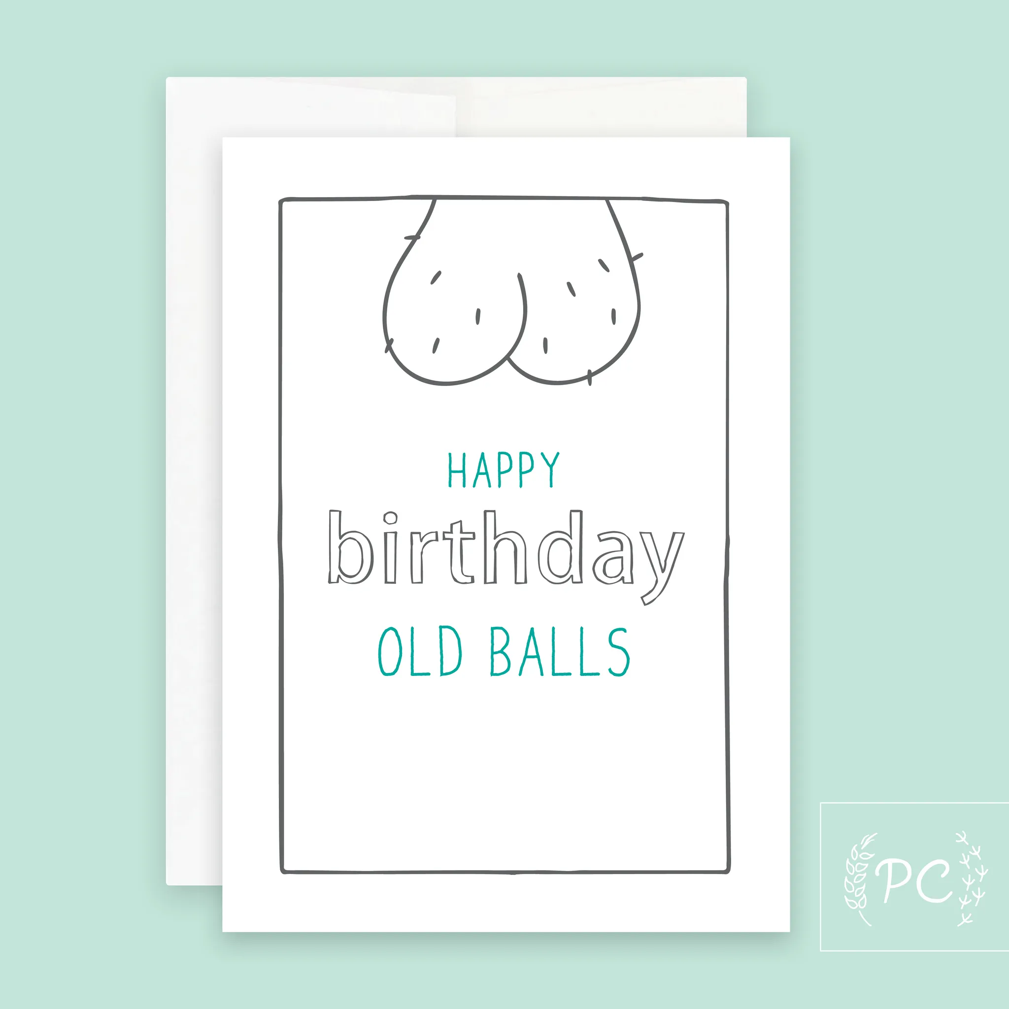 Happy Birthday Old Balls | Greeting Card