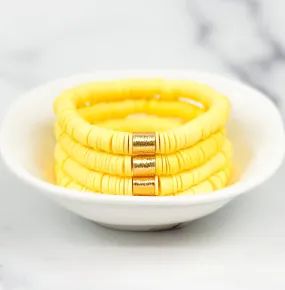 Heishi Color Pop Bracelet Yellow