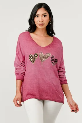 Italian Heart Modal Sweater