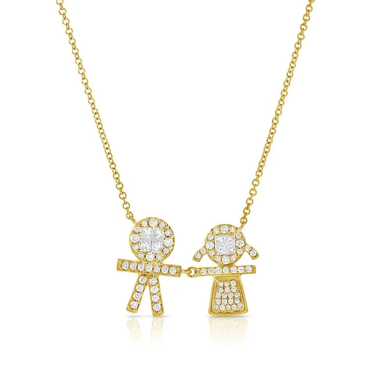 Kids Diamond Charms Necklace