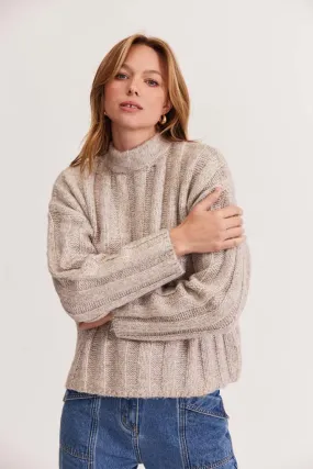 Maja Ribbed Jumper | Oat/Marle