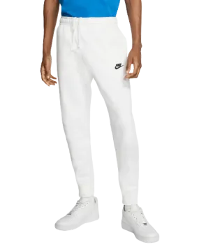 Nike Men's Sportswear Club Fleece Jogger Pants - White