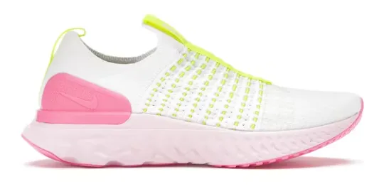 Nike React Phantom Run Flyknit 2 White Volt Pink Glow Women's