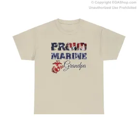 T-Shirt Proud Marine Grandpa (Your Choice of Colors)